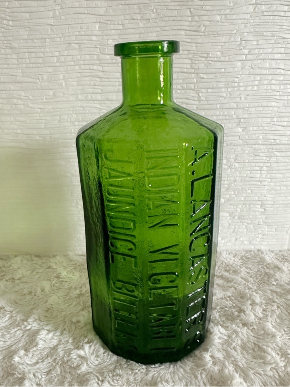 Wheaton Glass Co. Col. Sam Johnson Green Bitters Bottle